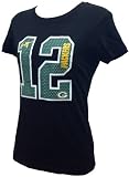 Majestic Green Bay Packers Aaron Rodgers Fair Catch III Black Tee, Small