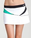 Green Tennis Colorblock Skirt - BEBE SPORT - WHT/BLK/DEEP GREEN (S)
