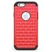 PASONOMI iPhone 6 Plus Case, Hybrid Stud Rhinestone Bling Armor Defender Case Cover for Apple iPhone 6 Plus 5.5 inch with Dazzling Diamond (Red)