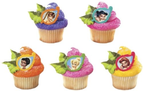 Disney Fairies Tinker Bell Leaf Cupcake Rings 12 Pack