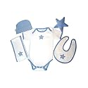 Tadpoles Blue/White Basic 5pc Layette Blue Star - 6-9m