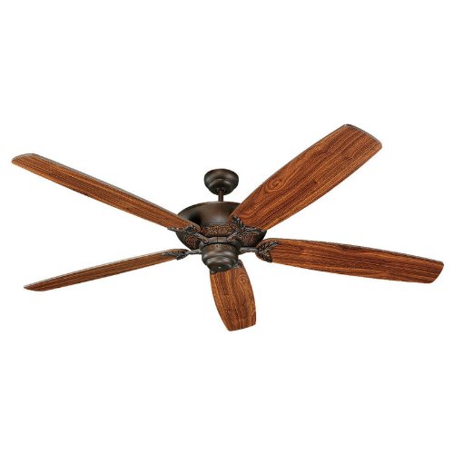 Monte Carlo 5MS66RB Mansion Grand 66-Inch 5-Blade Ceiling Fan with American Walnut Blades Roman Bronze