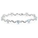 Sterling Silver Blue Topaz and Diamond Bracelet (.02 cttw, H-I Color, I3 Clarity), 7"