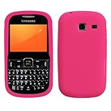 Solid Hot Pink Silicone Skin Gel Cover Case For Samsung Freeform III R380