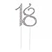 Ella Celebration 18 Cake Topper 18th Birthday Party Supplies & Decoration Ideas (Silver)