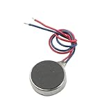 uxcell フラットモーター DC 3.7V 金属 プラスチック シルバートーン レッド ブルー 1個入り