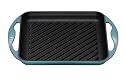 Le Creuset Cast Iron Square Grill, Teal
