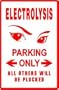 ELECTROLYSIS PARKING hair removal beauty sign
