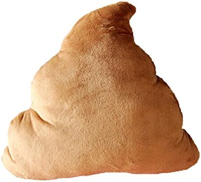 Tenflyer Creative Emoji Poop Shaped Stuffed Throw Pillow Cushion Smiley Face Doll Toy (Smiling)