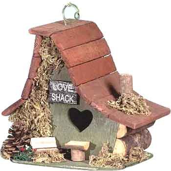 Wood love shack birdhouse Style 29634