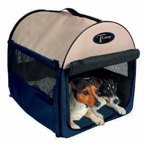 Trixie 39702 Transporth&uuml;tte, Gr. 2: 40 &times; 40 &times; 55 cm, dunkelblau/beige