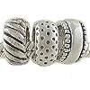 Low price Set of 3 Different Sterling Silver Spacer Beads for European Charm Bracelet