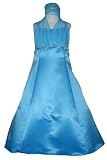 Clearance Satin Empire Rhinestone Dress ~ Turquoise Sz 4 Remaining