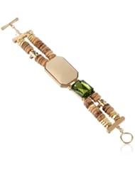 Kenneth Cole New York "Tropics" Geometric Mixed Bead 2 Row Toggle Bracelet, 7.5"
