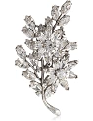 Ben-Amun Jewelry Crystal Floral Motif Brooch