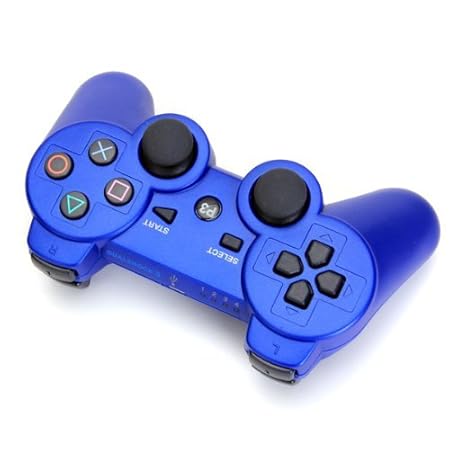 Jazzy Free Shipping Bluetooth Wireless Game Controller for Sony PS3 - Blue Wireless Game Controller with Bluetooth