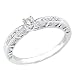 Sterling Silver 1/10 CT TDW Round White Diamonds Engagement Ring (G-H, I2-I3)