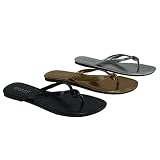 Adi Designs Jazz Collection Patent Fashion Flip Flop Sandals