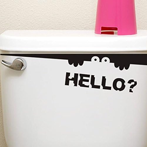 Top Estore 2 Pack/Set Creative Toilet Stickers Cartoon Peeping Elves Stickers