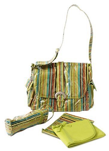 Kalencom Laminated Buckle Bag Pretty Stripe Pistachio