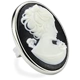 TARINA TARANTINO Classic Black Cameo Mod Ring,