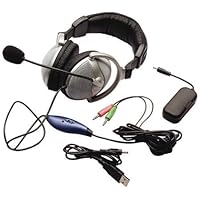 Inland Headset 6000 with Bass Boost adjustable headband includes in-line volume control