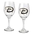 Arizona Diamondbacks MLB 2pc Wine Glass Set - Primary Logo