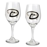 Arizona Diamondbacks MLB 2pc Wine Glass Set - Primary Logo