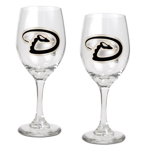 Arizona Diamondbacks MLB 2pc Wine Glass Set - Primary Logo