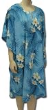 Short Caftan, Palm Fronds on Light Blue