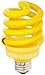 TCP CFL 75W Equivalent, Full SpringLamp Yellow Spiral Light Bulb, Bug Light