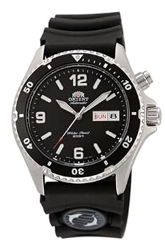 Orient #CEM65004B Men's "Black Mako" 200M Automatic Diver Watch with Rubber Strap