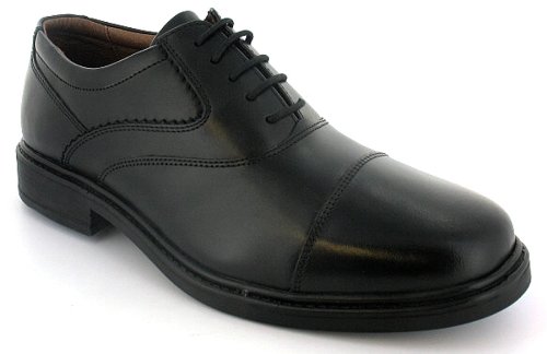 Mens Black Hush Puppies Leather Formal Shoes - Black - UK 6-12