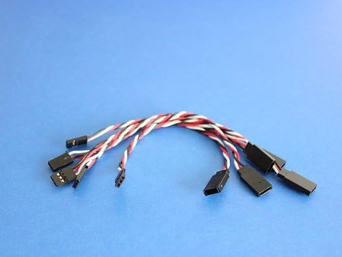 5 PCs 15CM 6 inch RC Servo Twisted Extension Leads 22awg Futaba Q2005