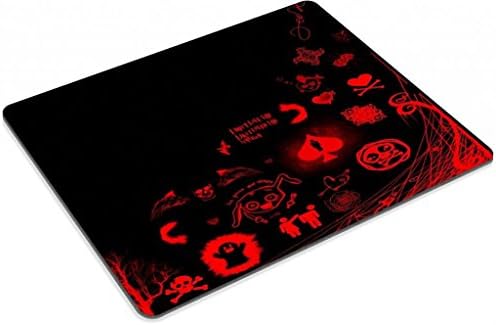 Emo Black Red Emo Heart background Punktail's Collections Custom Imaged Mouse Pad. High Quality Eco Friendly Cloth with Neoprene Rubber Backing. Customized and Made to Order. 9 7/8 Inch (250mm) X 7 7/8 Inch (200mm) X 1/16 Inch (2mm). Desktop, Laptop, or Gaming Mouse Pad.