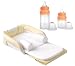 Baby Delight Deluxe Snuggle Nest with Nightlight, breathable mesh and sleep positioners PLUS 2 BPA Silicone Bottles 4oz and 8oz, BPA, Phthalate, PVC, Latex and Lead free, from PRINCE LIONHEART