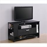44" Wood Game Console in Black