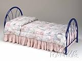 Blue Finish Twin Size Headboard & Footboard Acs002054