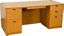66''W x 30''D Contemporary Cherry Conference Desk with Two Full Pedestals & Center Drawer [SL-DSK-6630-2FUL3FUL-CD-CHY-GG]