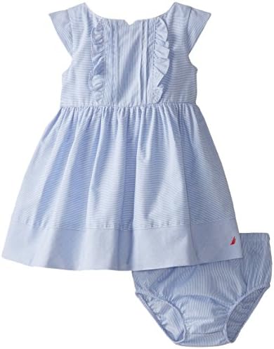 Nautica Baby Girls' Cap Sleeve Mini Pinstripe Dress
