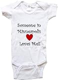 SOMEONE IN MINNEAPOLIS LOVES ME - MINNEAPOLIS BABY - City Series - White, Blue or Pink Onesie / Baby T-shirt