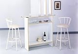 41HDzXOU3AL. SL160  Wooden Oval Bar Table w/ Stools in Ivory ~ ** Mothers Day w/ Bonus Gift **