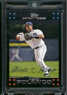 2007 Topps Limited Edition Placido Polanco Detroit Tigers Baseball Card #DET6 - Mint Condition - In Protective Display Case!