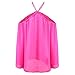 Sunward(TM)Women Fashion Irregular Strapless Chiffon Tops (XLarge, Hot Pink)