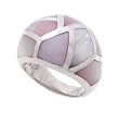 SilverBin Sterling Silver Multicolor Mother of Pearl Chunky Band Ring