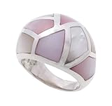 SilverBin Sterling Silver Multicolor Mother of Pearl Chunky Band Ring