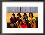 Family Group, Pyin U Lwin, Shan State, Myanmar (Burma) Framed Photographic Poster Print by Bernard Napthine, 21x17