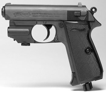 Walther PPK/S with laser air pistol
