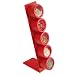 Lipper International 5-Canister See & Store on L-Stand - Red
