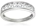 9ct White Gold AMR323156 Ladies Cubic Zirconia Band Ring